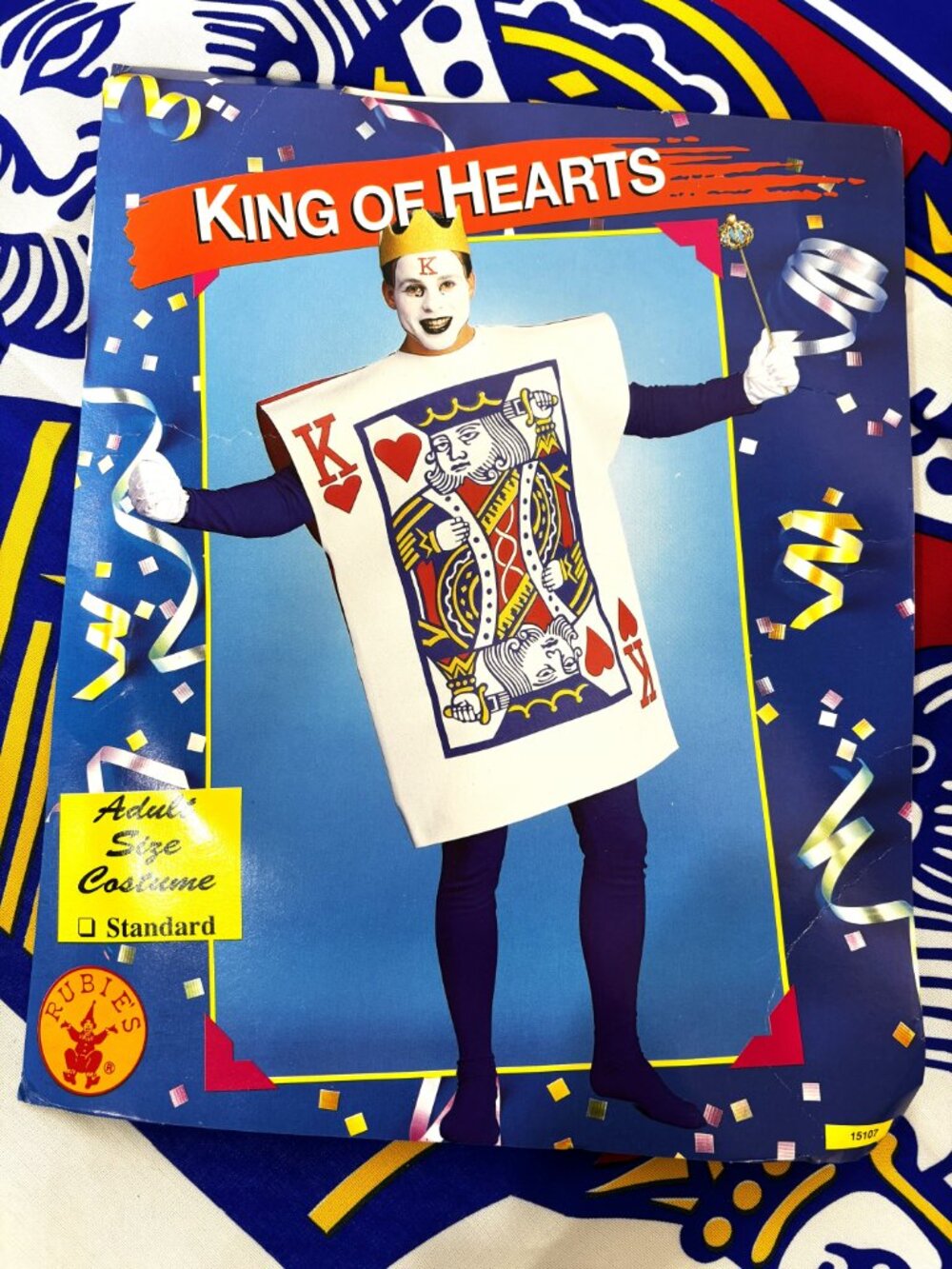 Rubie’s King of Hearts Playing Card Costume Unisex Tunic One Size NWT NOS VTG
